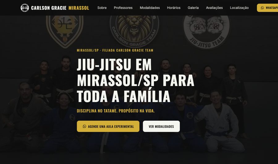 Site da Carlson Gracie Mirassol